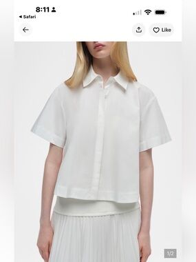 Simkai Bernie pleated back shirt